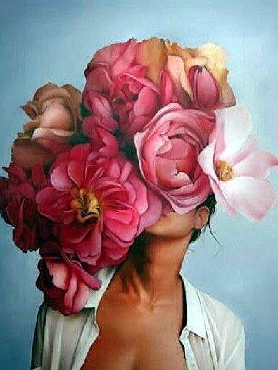Flower Woman - Diamond Painting