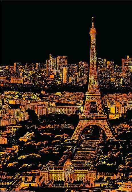 Scratch Painting  - Cities of the world 40,5x28,5 CM