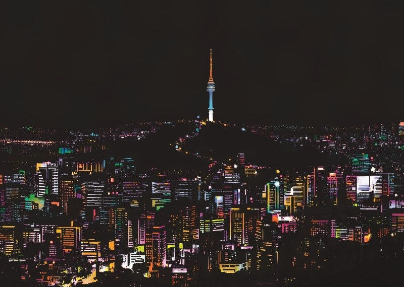 Scratch Painting  - Cities of the world 40,5x28,5 CM