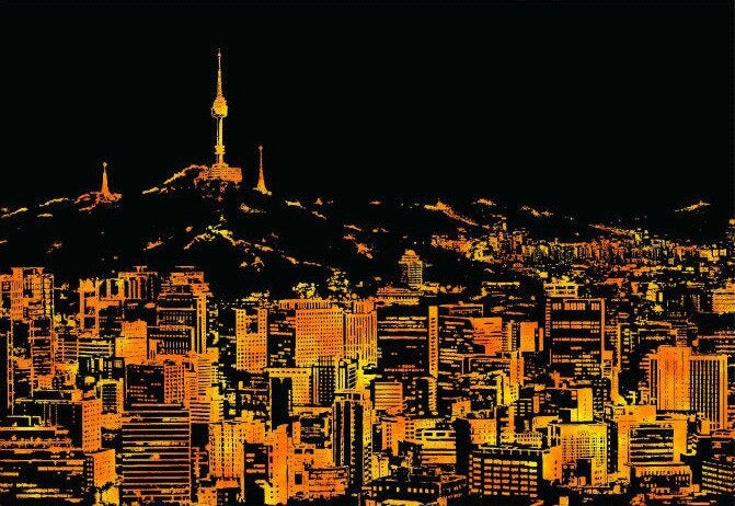 Scratch Painting  - Cities of the world 40,5x28,5 CM